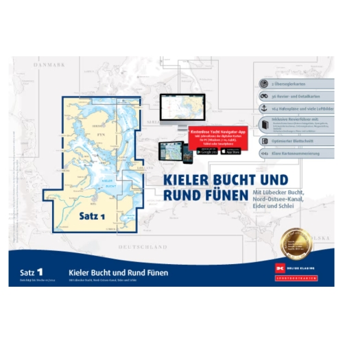 Kartensatz 1 Kieler Bucht und Rund F&uuml;nen (Ausgabe 2022)