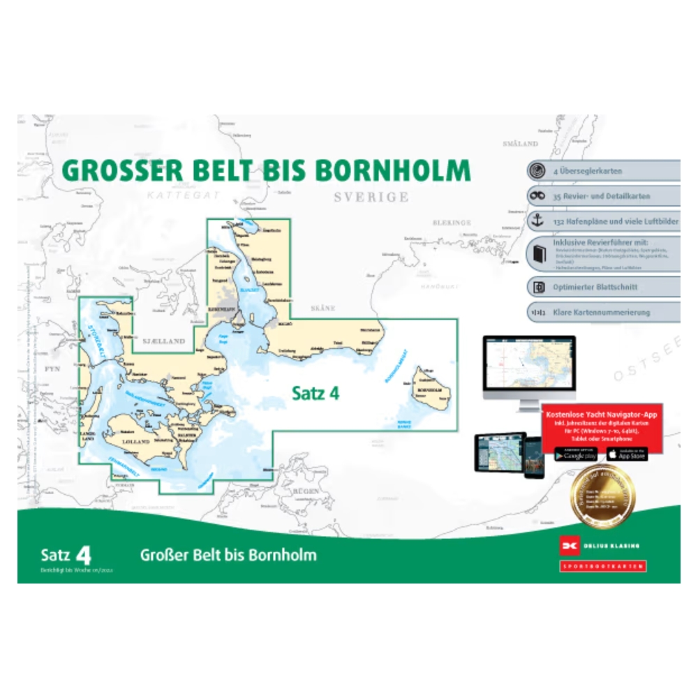 Kartensatz 4 Gro&szlig;er Belt bis Bornholm (Ausgabe 2022)