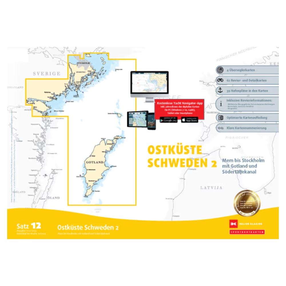 Kartensatz 12 Ostküste Schweden 2 (Ausgabe 2022/2023)