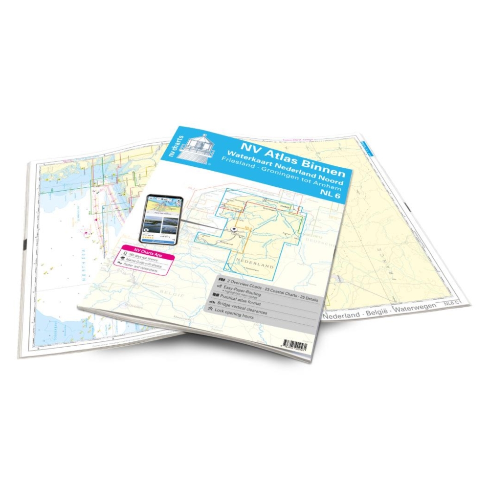 NV Atlas NL6 - Waterkaart Nederland Noord - Friesland - Arnhem