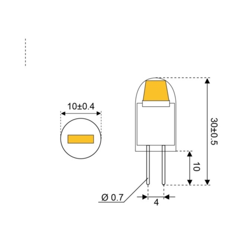 Leuchtmittel G4 LED Typ COB