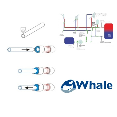 Whale Quick Connect T-Stück (2er Pack)